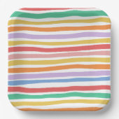 Colorful Stripe Plate For Party Pappteller (Vorderseite)