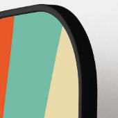 Colorful stripes retro monogram Pickleball Paddle (Linke Seite)