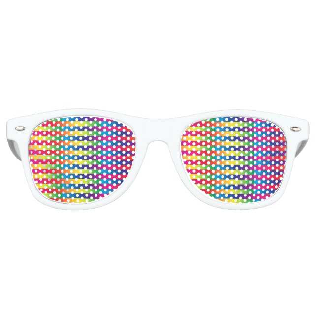 Colorful Stripes Seamless Pattern Partybrille (Vorderseite)