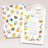 Colorful Summer 1st Birthday Fun to be One Einladung