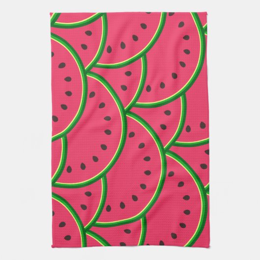 Colorful Summer Fun Watermelon Pattern Geschirrtuch (Vertikal)