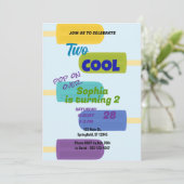 Colorful Summer Popsicle Birthday Einladung (Stehend Vorderseite)