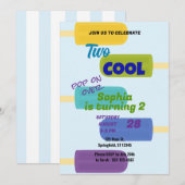 Colorful Summer Popsicle Birthday Einladung (Vorne/Hinten)