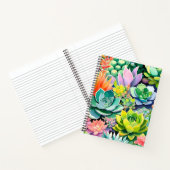 Colorful Summer Succulent Botanical Garden Notizblock (Innenseite)
