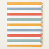 Colorful Summer Surf Aesthetic Horizontal Lines Bo Planer (Rückseite)