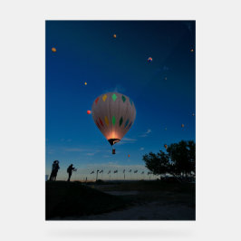 Colorful Sunrise Hot Air Balloons Festival at Dusk Acrylschild