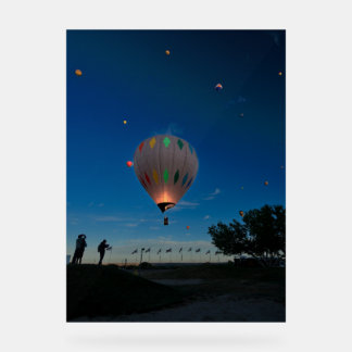 Colorful Sunrise Hot Air Balloons Festival at Dusk Acrylschild