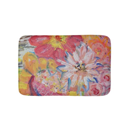 Colorful Suns by Lydia's Art Sangria Badematte (Vorderseite)