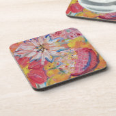 Colorful Suns by Lydia's Art Sangria Getränkeuntersetzer (Linke Seite)