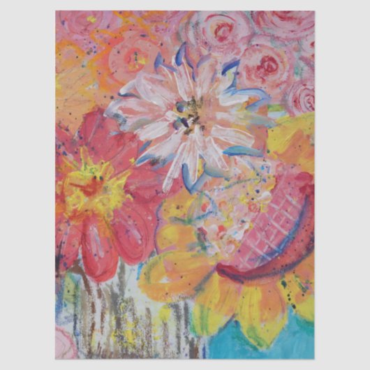 Colorful Suns by Lydia's Art Sangria Seidenpapier (Vorderseite)