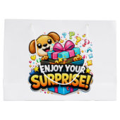 Colorful Surprise Gift Bag – Enjoy Your Surprise Große Geschenktüte (Rückseite)