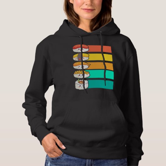 Colorful Sushi Japanese Food Sashimi Hoodie (Vorderseite)