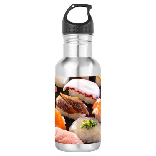 Colorful sushi platter served on an elegant plate edelstahlflasche (Vorderseite)