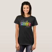 Colorful Sweet Summer Time Graphic Pineapple Vaca T-Shirt (Vorne ganz)