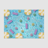 Colorful Swimming Pool Accessories Summer Birthday Seidenpapier (Vorderseite)
