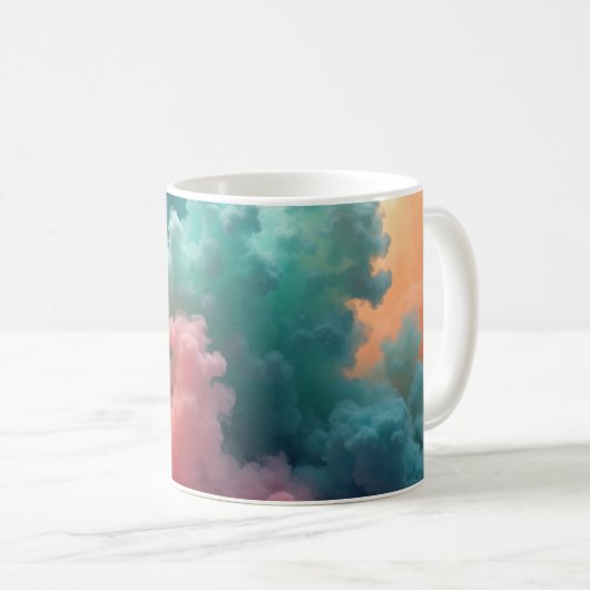Colorful Swirled Clouds Kaffeetasse (VorderseiteRechts)