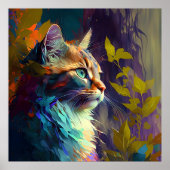 Colorful Tabby Cat Poster (Vorne)