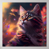 Colorful Tabby Kitten Poster (Vorne)