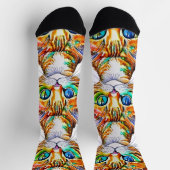 Colorful Tabby Kitty Socken (Oben)