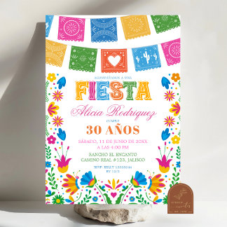 Colorful Talavera Mexican Fiesta Birthday Einladung