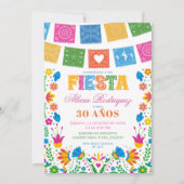 Colorful Talavera Mexican Fiesta Birthday Einladung (Vorderseite)