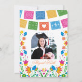 Colorful Talavera Mexican Graduation Fiesta Einladung (Rückseite)