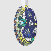 colorful talavera pottery mexican blue photo art ornament (Vorderseite)