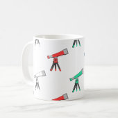 Colorful Telescope Pattern Kaffeetasse (Vorderseite Links)