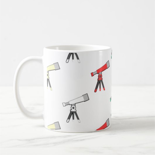 Colorful Telescope Pattern Kaffeetasse (Links)