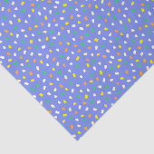 Colorful Terrazzo Confetti Pattern Dusty Blue Seidenpapier (Ausschnitt)