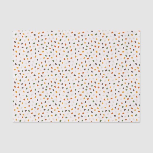 Colorful Terrazzo Confetti Pattern Warm Retro Seidenpapier (Vorderseite)