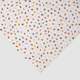 Colorful Terrazzo Confetti Pattern Warm Retro Seidenpapier