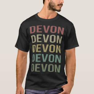 Colorful Text Art - Devon Name T-Shirt