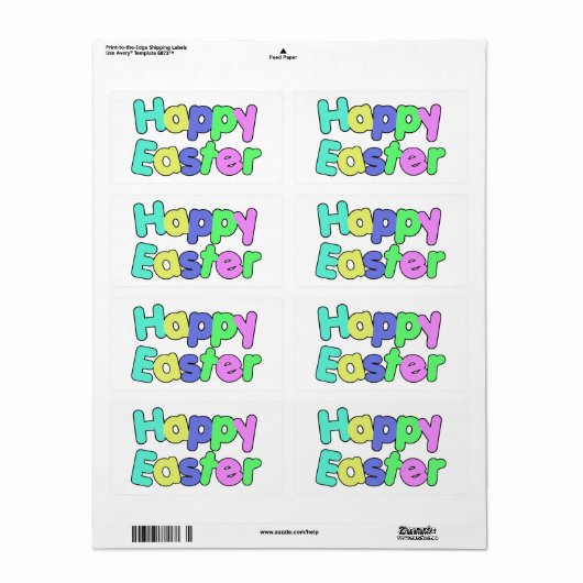 Colorful Text Happy Easter   (Vorne)