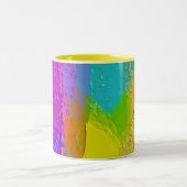 "Colorful Texture Mix" Designer Coffee Tasse (Mittel)