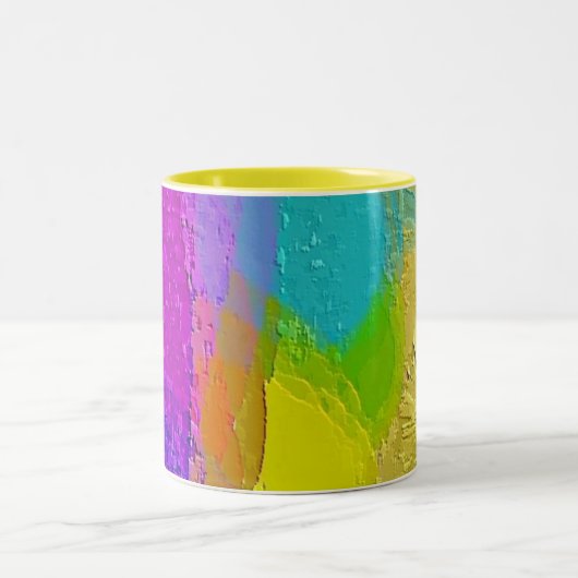 "Colorful Texture Mix" Designer Coffee Tasse (Mittel)