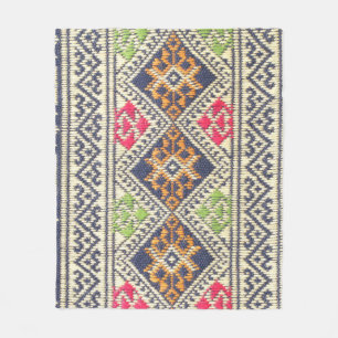 Colorful Thailand style rug surface close up vinta Fleecedecke