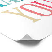 Colorful Thank You Text Typography Design Poster (Ecke)