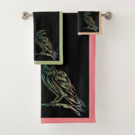 Colorful The Raven Bath Towel Set