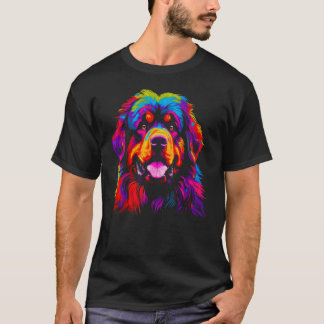 Colorful Tibetan Mastiff Dog T-Shirt