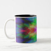 Colorful Tie Dye Style Art Zweifarbige Tasse (Links)