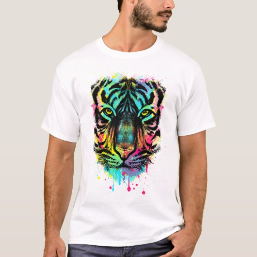 Colorful tiger T-Shirt (Vorderseite)