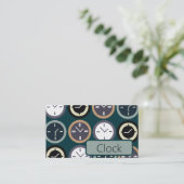 Colorful Time Clock Pattern Repair Watchmaker Visitenkarte (Stehend Vorderseite)