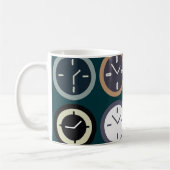 Colorful Time Clock Pattern Watchmaker Horologist Kaffeetasse (Links)