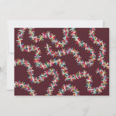 Colorful Tinsel Garland Christmas Photo Card Einladung (Rückseite)