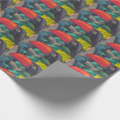 Colorful Toucan Graffiti Geschenkpapier (Ecke)