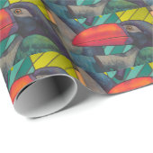 Colorful Toucan Graffiti Geschenkpapier (Rolleneckpunkt)