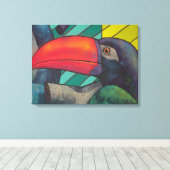Colorful Toucan Graffiti Leinwanddruck (Insitu (Holzboden))