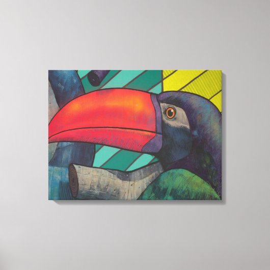 Colorful Toucan Graffiti Leinwanddruck (Vorderseite)