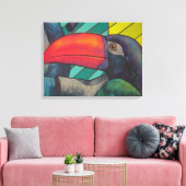 Colorful Toucan Graffiti Leinwanddruck (Insitu (Wohnzimmer))